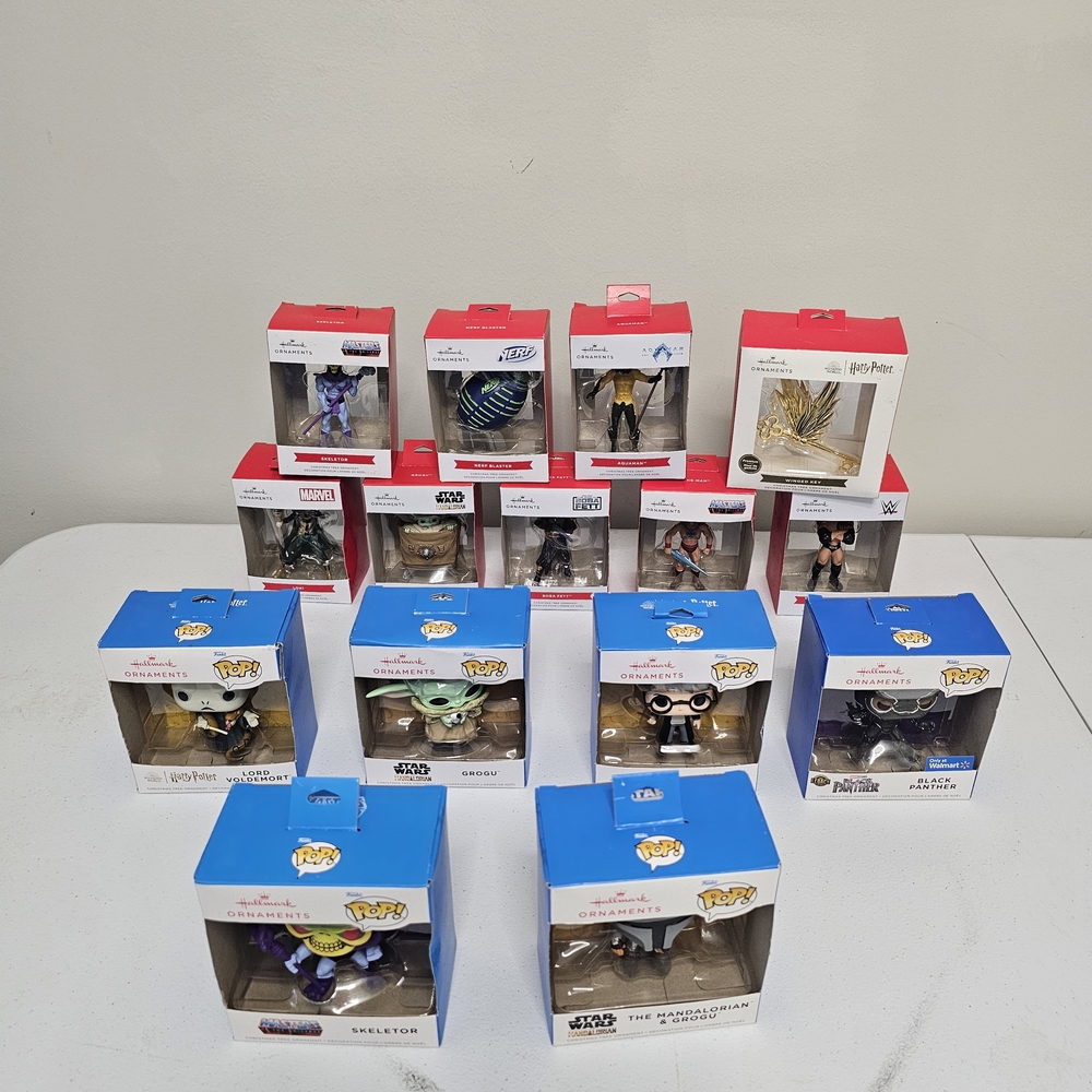 Hallmark Ornaments Collection – Harry Potter, Star Wars, Marvel, WWE, MOTU